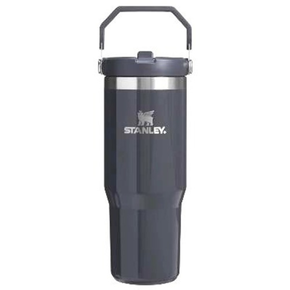 Stanley x e.l.f. 30 oz IceFlow Flip Straw Tumbler Crystal Clear Night Charcoal